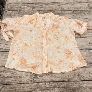 Ava & Viv Polyester Blouse with Tie Sleeves size 0X